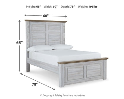 Haven Bay Full Panel Bed with Mirrored Dresser, Chest and 2 Nightstands - furniture place usa