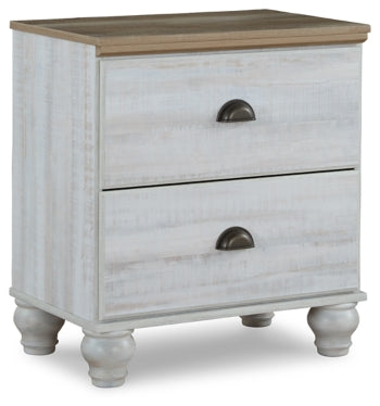 Haven Bay Queen Panel Storage Bed with Mirrored Dresser, Chest and 2 Nightstands - furniture place usa