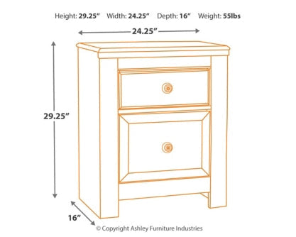 Paxberry Queen Panel Bed with Mirrored Dresser and Nightstand - furniture place usa