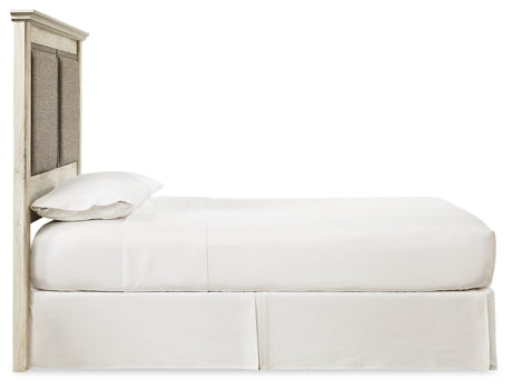 Cambeck King/California King Upholstered Panel Headboard with Mirrored Dresser - furniture place usa