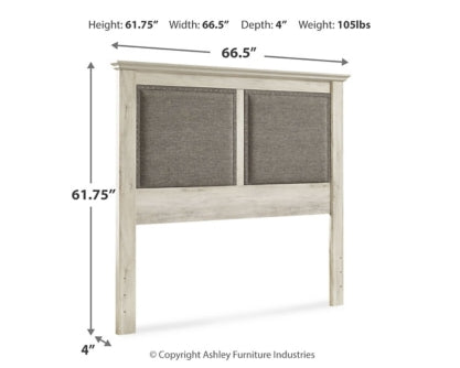 Cambeck Queen Upholstered Panel Headboard with Dresser - furniture place usa