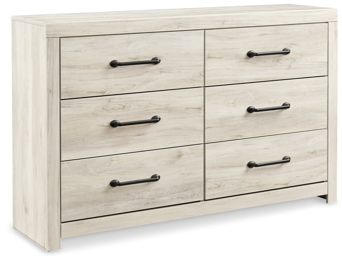 Cambeck King/California King Upholstered Panel Headboard with Dresser - furniture place usa