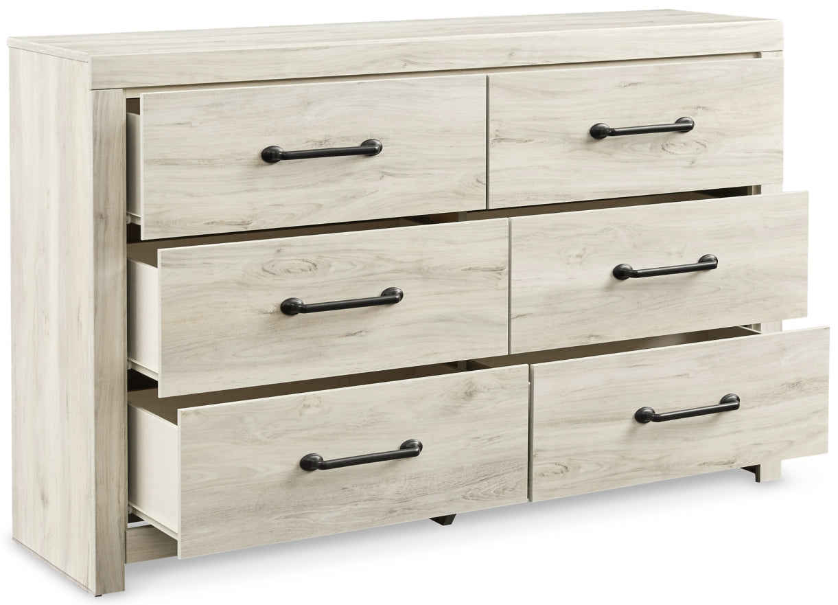 Cambeck King/California King Upholstered Panel Headboard with Dresser - furniture place usa