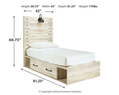 Cambeck Queen Panel Bed with 2 Storage Drawers - furniture place usa