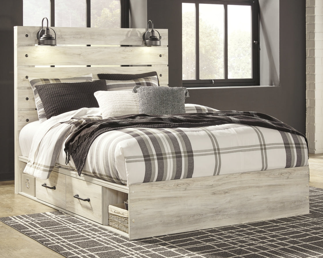 Cambeck Queen Panel Bed with 2 Storage Drawers - furniture place usa