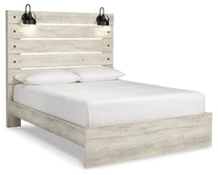 Cambeck King Panel Bed with Mirrored Dresser, Chest and 2 Nightstands - furniture place usa