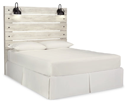 Cambeck Twin Panel Headboard Bed with Mirrored Dresser, Chest and Nightstand - furniture place usa