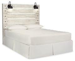 Cambeck Twin Panel Headboard Bed with Mirrored Dresser, Chest and Nightstand - furniture place usa