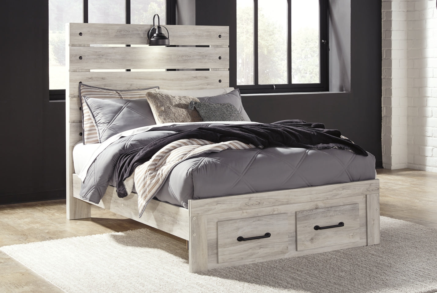 Cambeck King Panel Bed with 2 Storage Drawers with Dresser - PKG003043 - furniture place usa