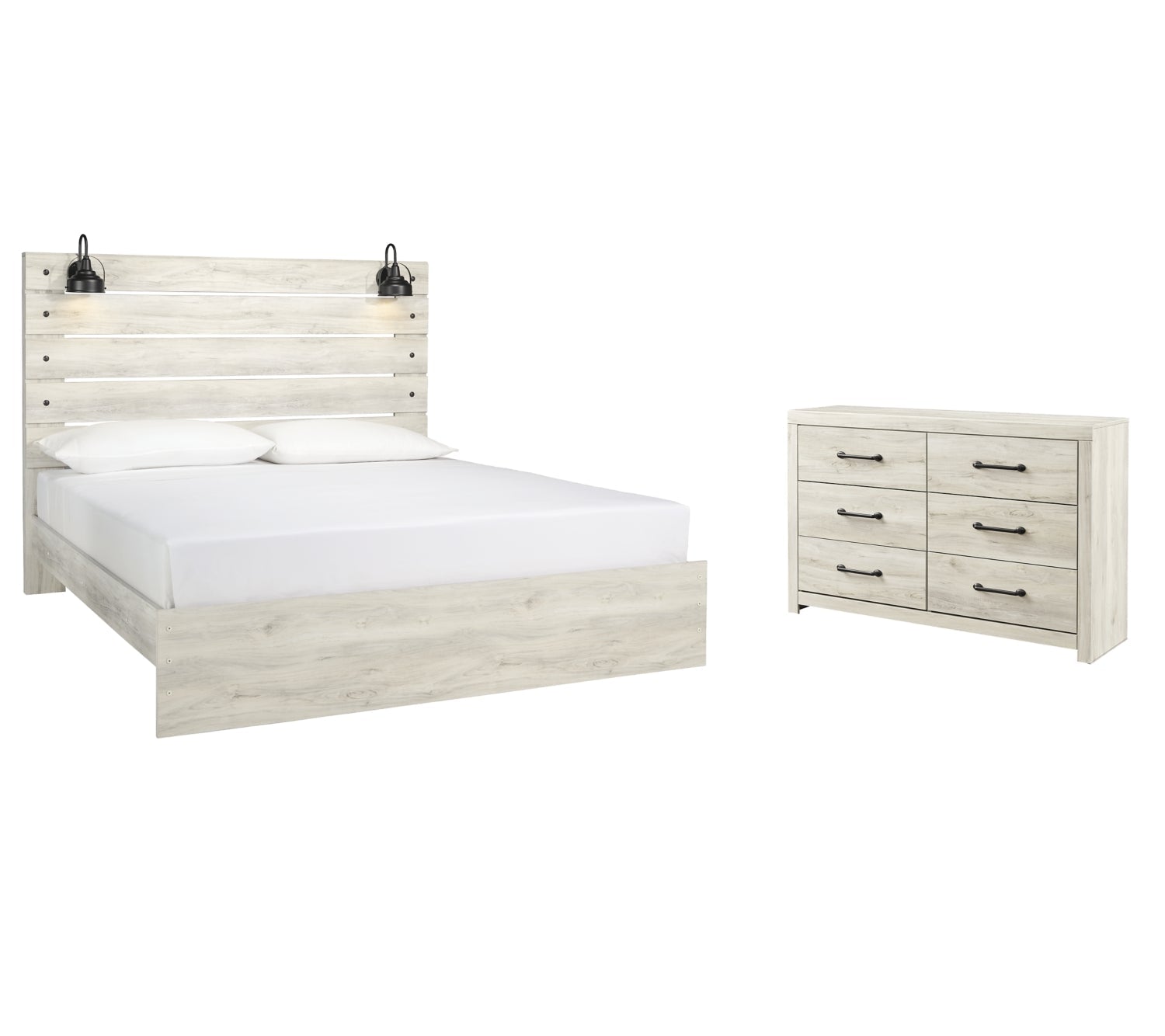Cambeck King Panel Bed with Dresser - furniture place usa