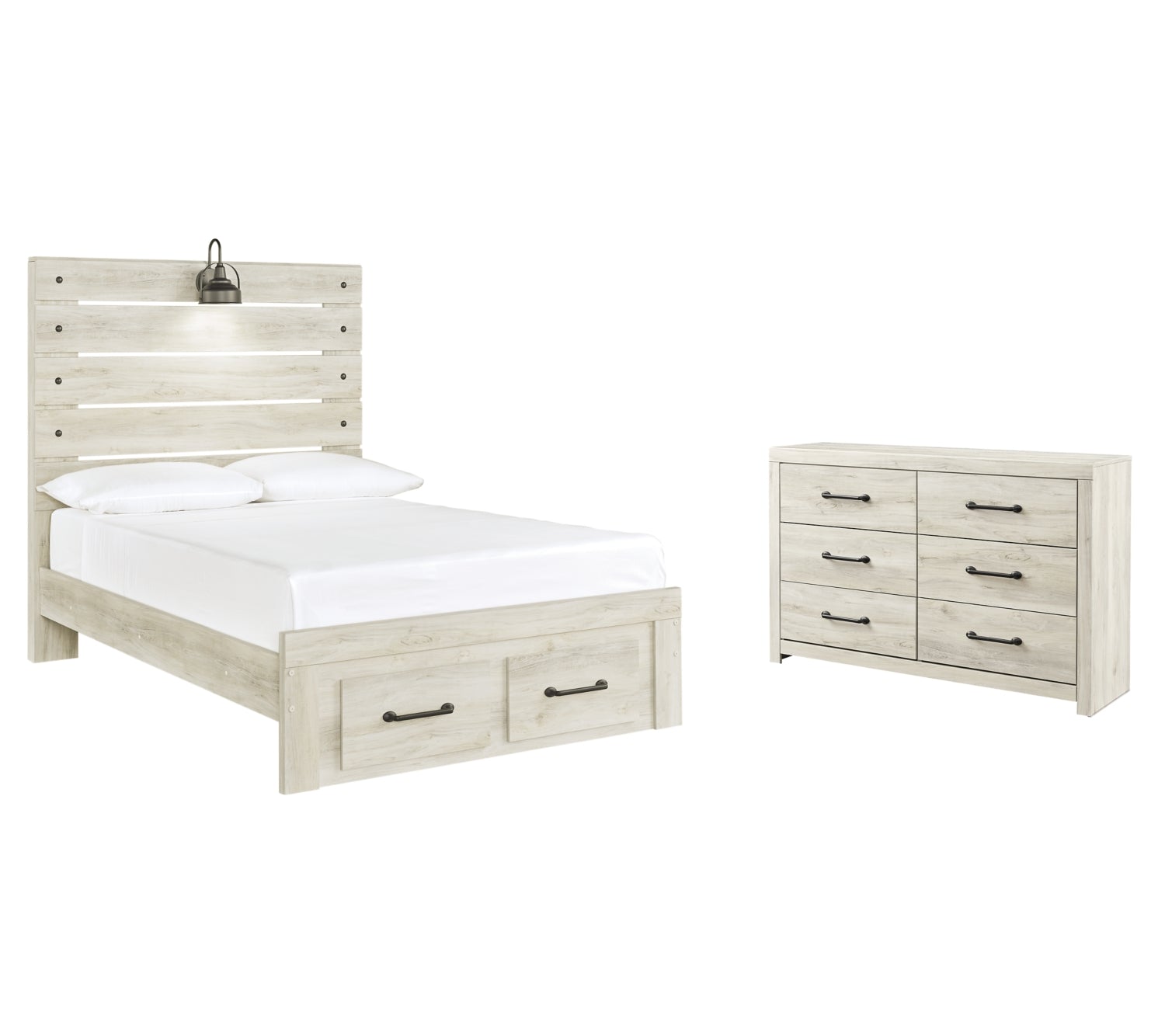 Cambeck King Panel Bed with 2 Storage Drawers with Dresser - PKG003043 - furniture place usa