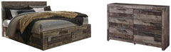 Derekson King Panel Bed with 6 Storage Drawers with Dresser - furniture place usa