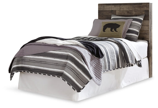 Derekson Twin Panel Headboard Bed with Mirrored Dresser, Chest and 2 Nightstands - furniture place usa