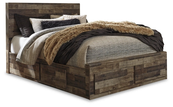 Derekson Queen Panel Bed with 4 Storage Drawers - furniture place usa