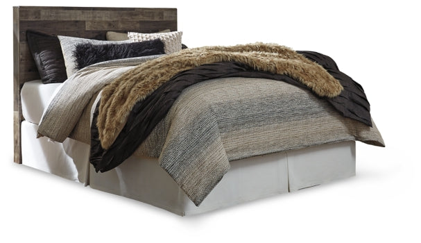 Derekson Queen/Full Panel Headboard Bed with Mirrored Dresser, Chest and Nightstand - furniture place usa