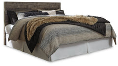Derekson King Panel Headboard Bed with Mirrored Dresser, Chest and 2 Nightstands - furniture place usa