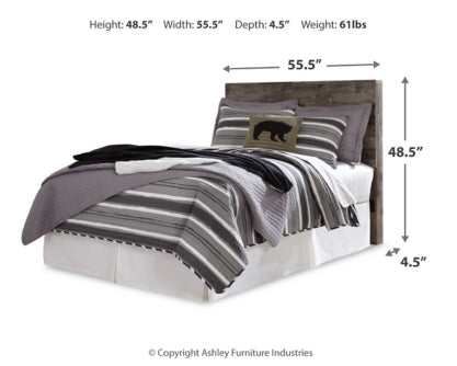 Derekson Full Panel Headboard Bed with Mirrored Dresser, Chest and Nightstand - furniture place usa