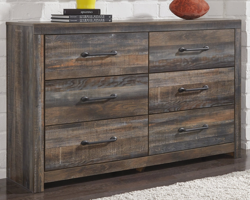 Drystan Queen/Full Bookcase Headboard Bed with Dresser - furniture place usa