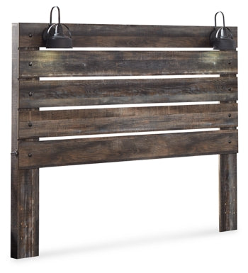 Drystan King Panel Headboard Bed with Mirrored Dresser and 2 Nightstands - furniture place usa