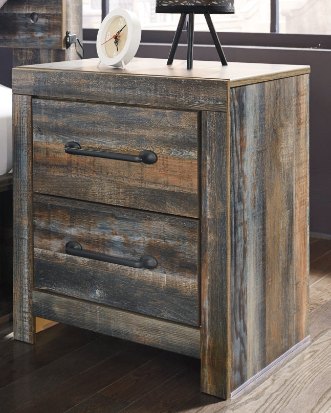 Drystan Full Bookcase Bed with 4 Storage Drawers with Mirrored Dresser, Chest and 2 Nightstands - furniture place usa