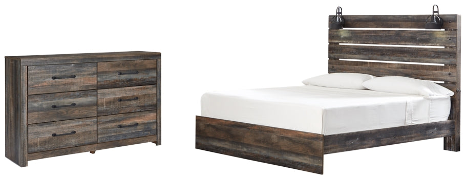 Drystan King Panel Bed with Dresser - furniture place usa