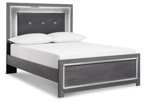 Lodanna Full Panel Bed with Mirrored Dresser, Chest and 2 Nightstands - furniture place usa