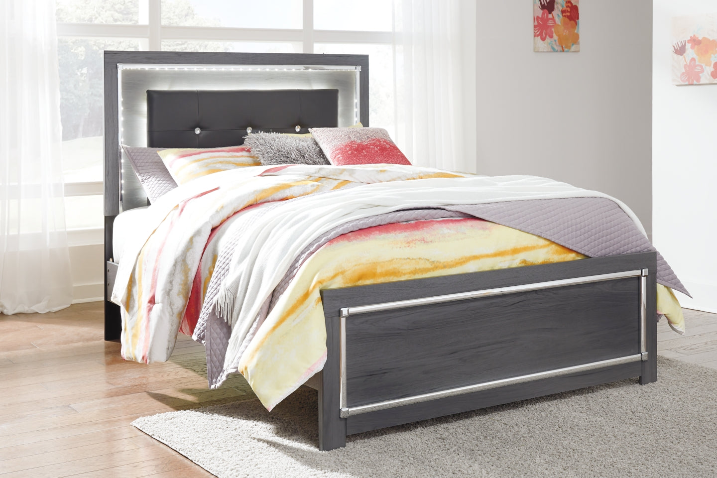 Lodanna Full Panel Bed with Dresser - furniture place usa