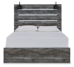 Baystorm Queen Panel Bed with Mirrored Dresser, Chest and 2 Nightstands - furniture place usa
