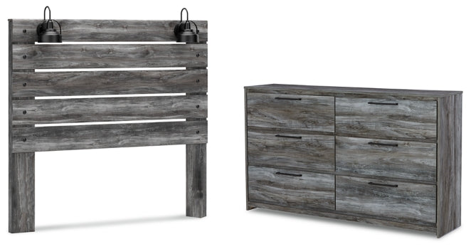 Baystorm Queen Panel Headboard with Dresser - furniture place usa