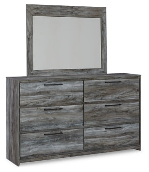 Baystorm Full Panel Headboard with Mirrored Dresser and Nightstand - furniture place usa