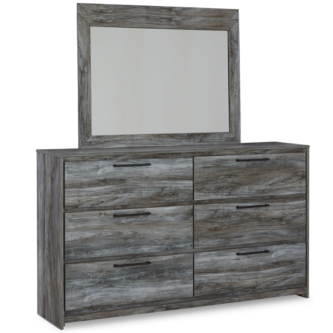 Baystorm Queen Panel Bed with Mirrored Dresser - PKG014538 - furniture place usa