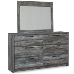 Baystorm Queen Panel Bed with Mirrored Dresser - PKG014538 - furniture place usa