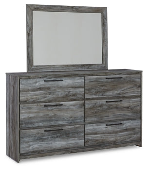 Baystorm King Panel Bed with Mirrored Dresser, Chest and 2 Nightstands - furniture place usa