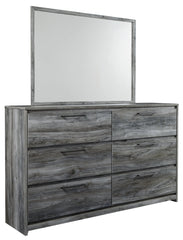 Baystorm Full Panel Bed with Mirrored Dresser and Nightstand - furniture place usa