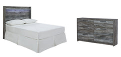 Baystorm Full Panel Headboard Bed with Dresser - furniture place usa