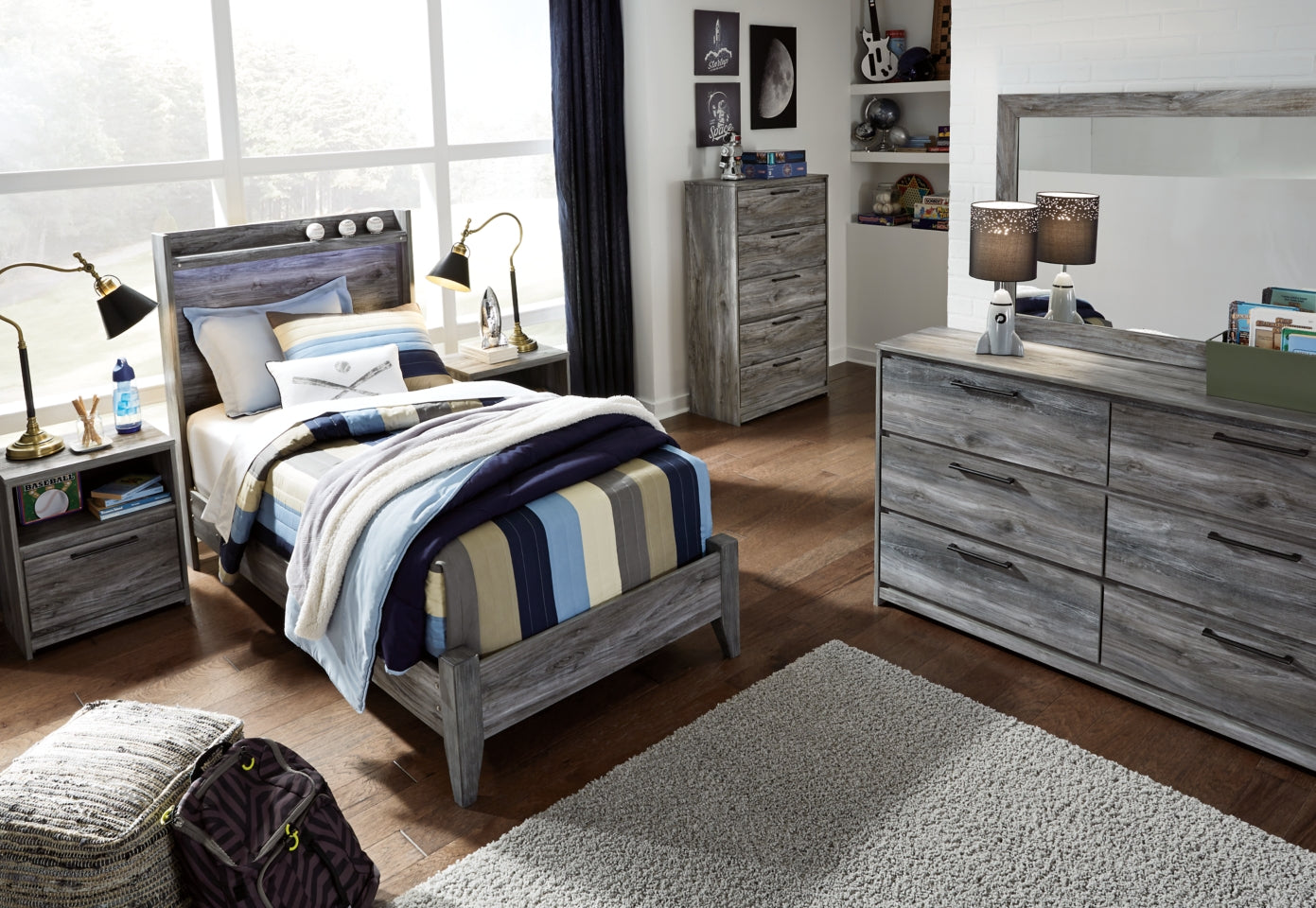 Baystorm Twin Panel Bed - furniture place usa
