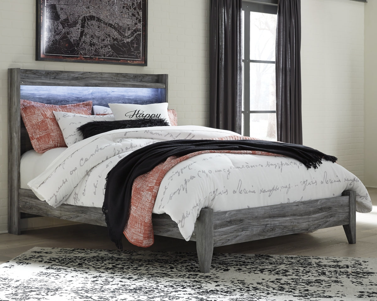 Baystorm Queen Panel Bed with Mirrored Dresser and Nightstand - PKG014143 - furniture place usa
