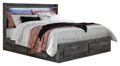 Baystorm King Panel Bed with 4 Storage Drawers with Dresser - furniture place usa