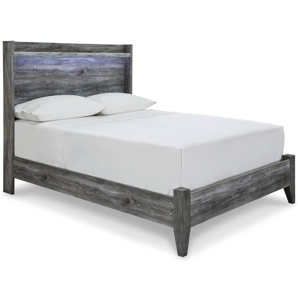 Baystorm Full Panel Bed with Mirrored Dresser - furniture place usa