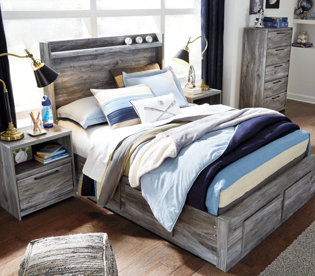 Baystorm Queen Panel Bed with 2 Storage Drawers - furniture place usa