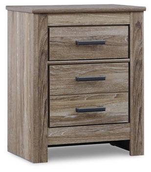 Zelen Queen Panel Bed with Mirrored Dresser and Nightstand - furniture place usa
