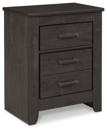 Brinxton King/California King Panel Headboard Bed with Mirrored Dresser and 2 Nightstands - furniture place usa