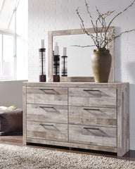 Effie Queen Panel Bed with Mirrored Dresser, Chest and Nightstand - furniture place usa