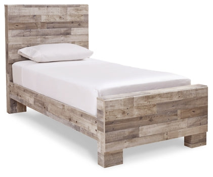 Effie Queen Panel Bed with Mirrored Dresser, Chest and Nightstand - furniture place usa
