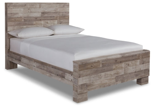 Effie Queen Panel Bed with Mirrored Dresser and 2 Nightstands - furniture place usa