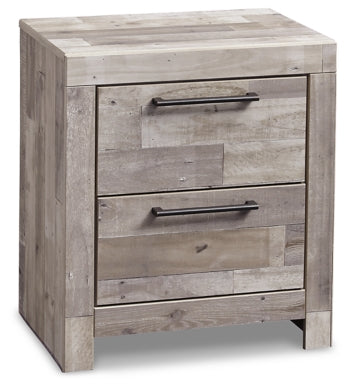Effie Queen Panel Bed with Mirrored Dresser and 2 Nightstands - furniture place usa