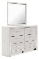 Altyra Twin Panel Bookcase Bed with Mirrored Dresser - furniture place usa