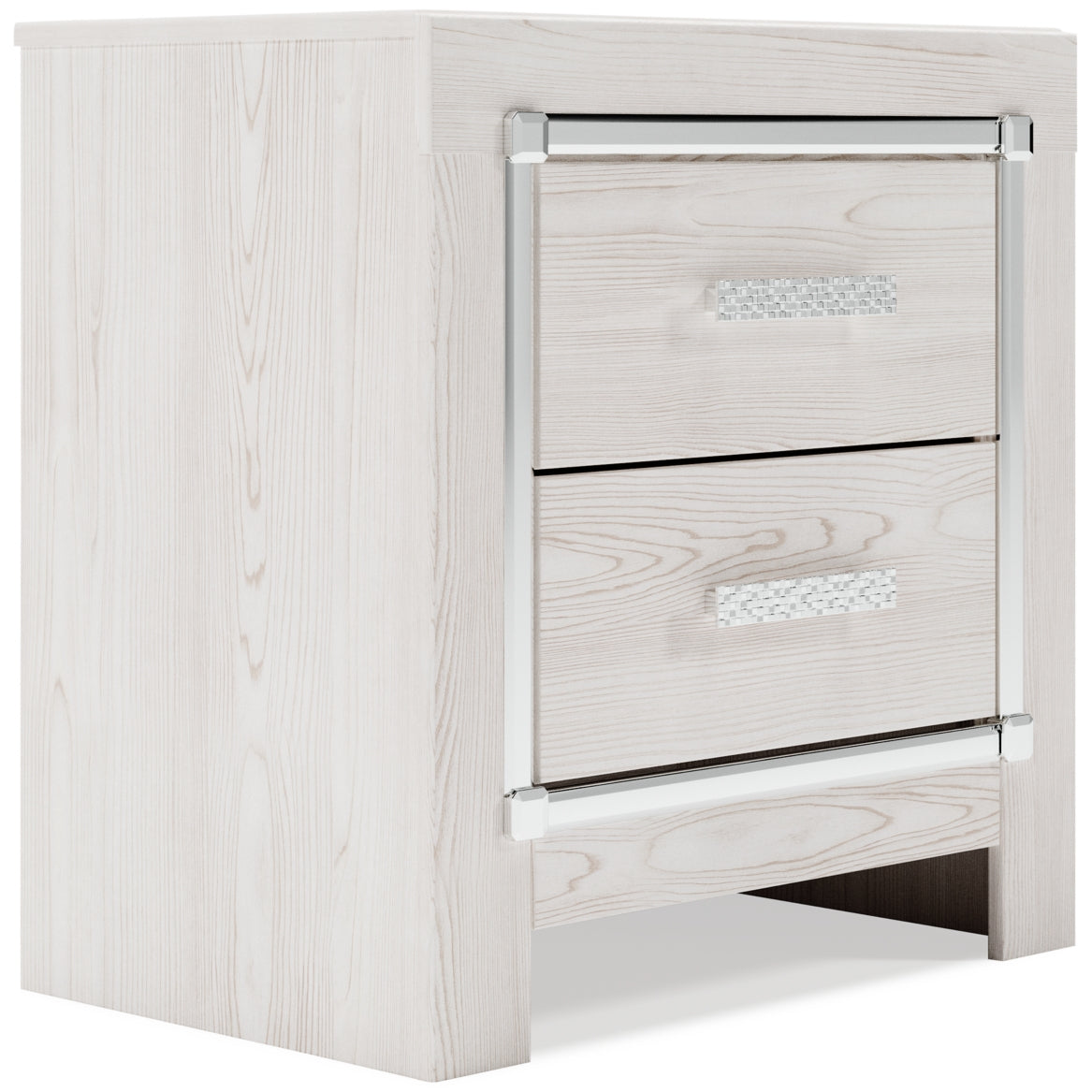 Altyra Queen Panel Headboard Bed with Mirrored Dresser, Chest and 2 Nightstands - furniture place usa