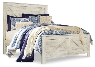 Chime 10 Inch Hybrid Queen Mattress in a Box with Bellaby Queen Crossbuck Panel Bed - furniture place usa