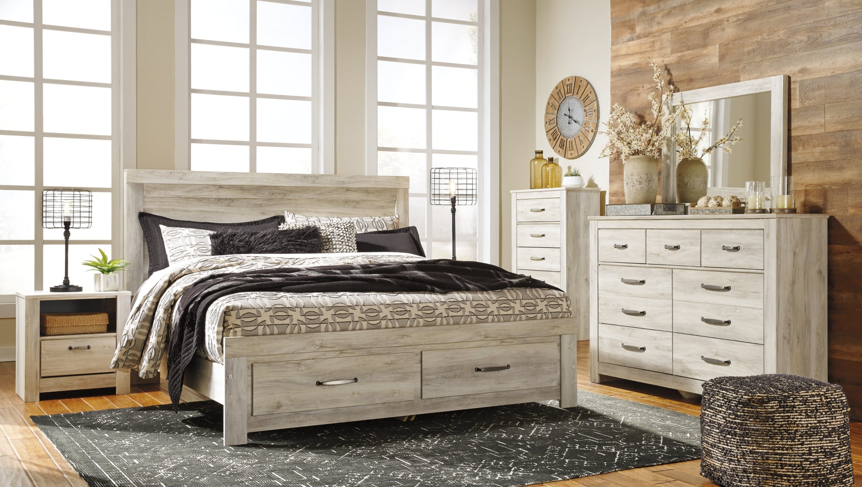 Bellaby Queen Platform Bed with 2 Storage Drawers - furniture place usa